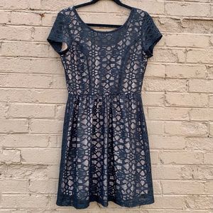 Black/Nude Lace Dress